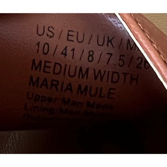 Kenneth Cole Reaction Maria Mule Brown PU Leather 10 New - Picture 8 of 9